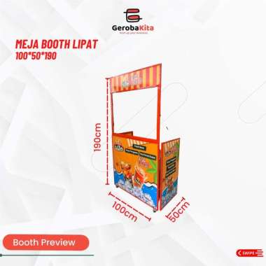 Meja Booth Lipat 100x50x190
