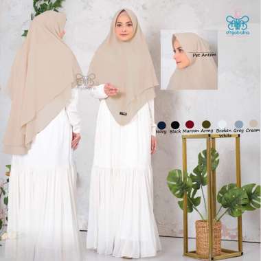 AFNA Khimar INARA - Jilbab Hijab Khimar Kerudung Syari instant Pet Antem 2 Lapis Layer Ceruty Babydo