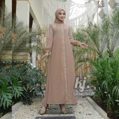 gamis pesta khadijah mode Larisa set Free hijab Sampai Jumbo Jumbo Coksu