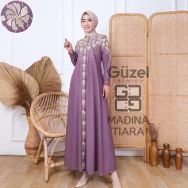 gamis pesta Guzel Madina Tiara original fashion muslim XL Lilac