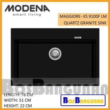 Bak Cuci Piring Granit MODENA 78cm / Quartz Sink MODENA KS 9100F LM / Sink MODENA Granit INSTANT