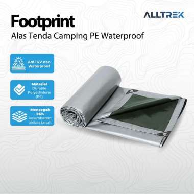 ALLTREK Footprint Alas Tenda Camping PE Waterproof Groundsheet Tarp 3x2