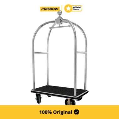 Krisbow Luggage Cart Troli Barang Hotel 110X65X186 Cm