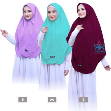AFNA Khimar Saila NB - Jilbab Hijab Khimar Segi Empat Instant polos Premium L Biru Tosca Tua