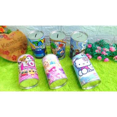 CEL-KAR Celengan Anak Karakter Tayo Hello Kitty Frozen Spiderman Motif Random big cowok