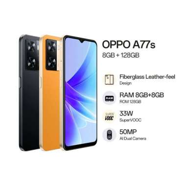 promo hp baru oppo a77s ram 8 /128GB BERGARANSI 1 TAHUN hitam