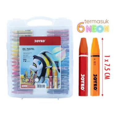 Krayon Besar 72 Warna Joyko Op-72S Oil Pastel Crayon Aman Berkualitas Multicolor
