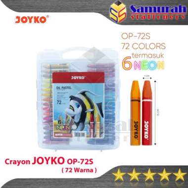 Crayon Joyko 72 Warna Neon / Oil Pastel Op-72S / Krayon Minyak 72W Multicolor
