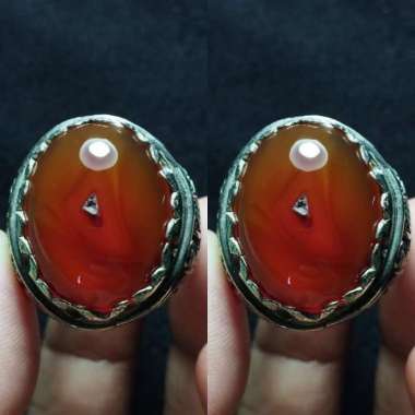 Akik Cincin Batu Kristal Merah Red Baron Yaman Ahmar GambarMotifAntik5