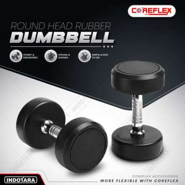 Coreflex Dumbbell - 2.5 KG - 25 KG - Rubber Dumbell Barbell 25 Kg