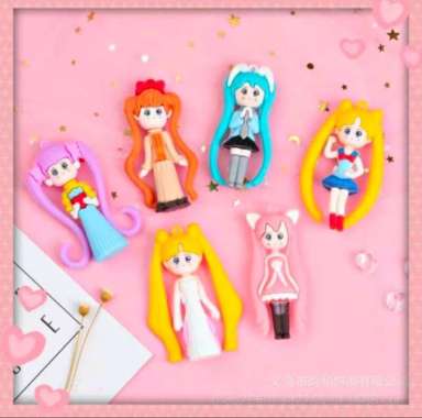 DIY Miniatur Anime Hiasan Dekorasi Aquarium Kekinian Topper Kue Hiasan V4