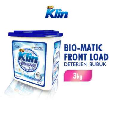 Promo Harga SO KLIN Biomatic Powder Detergent Front Load 3000 gr - Blibli