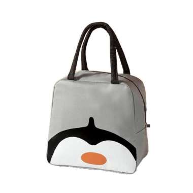 Tas Bekel Makan Siang Tas Makanan lunch bag Tas Piknik Tas Ulang Tahun Abu-abu