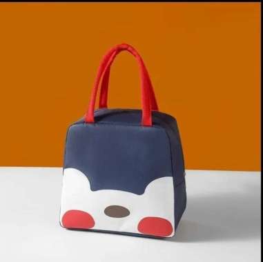 Tas Bekel Makan Siang Tas Makanan lunch bag Tas Piknik Tas Ulang Tahun Navy Merah