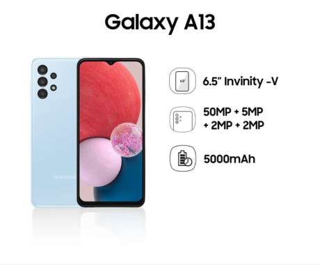 SAMSUNG A13 RAM 4/128 GB GARANSI RESMI ORIGINAL BISA KREDIVO / PAYLATER peach