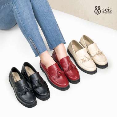 SEIS Adrian Sepatu Docmart Wanita / Loafers Wanita 39 black