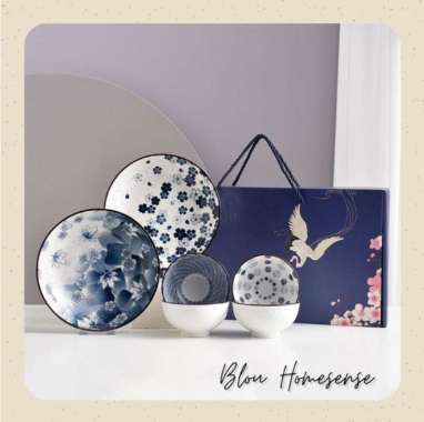 Terlaris Set Piring Mangkok Makan Keramik Jepang Gift Set 16 Pcs Hampers Cantik Sale Bunga 6 pcs