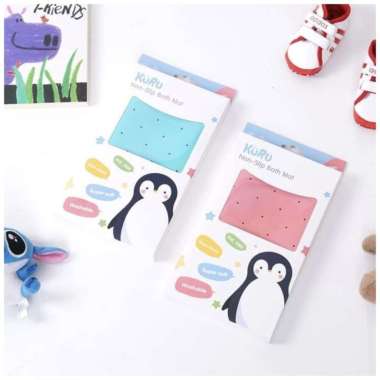 KURU Baby Bath Mat - Alas Karet Bak Mandi Bayi & Anak Anti Slip - Hijau Tosca pink