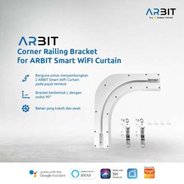 ARBIT Railing Siku Melengkung 90 derajat untuk ARBIT Smart Curtain
