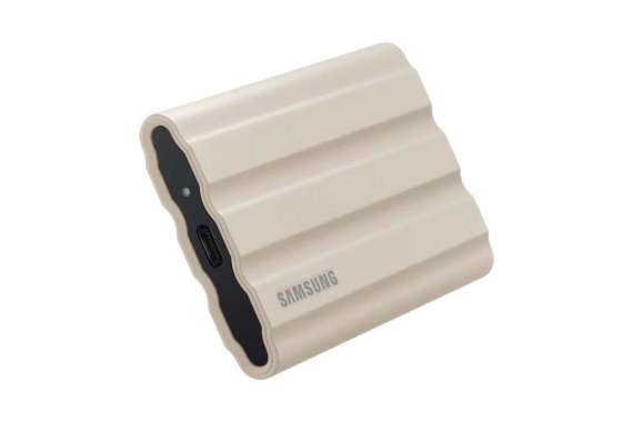 Samsung SSD T7 Shield External Portable 2TB USB 3.2 - Samsung SSD 2 TB Beige