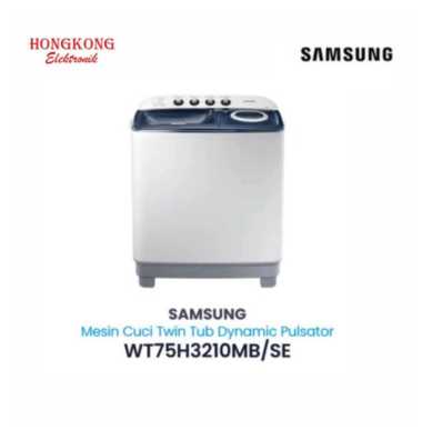 Samsung Mesin Cuci 2 Tabung 7,5Kg WT75H3210MB