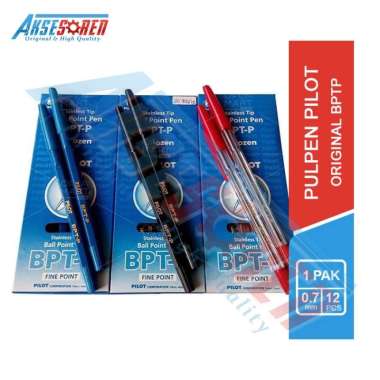 Pulpen Pilot [BPT-P/12 pcs] / Ballpoint Pena Pen [0.7 mm/1 Pack] Hitam