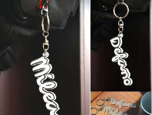 Gantungan Kunci - Ganci Akrilik Nama Custom