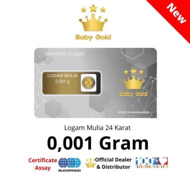 Logam Mulia 24 Karat 0.001 gram Babygold Mini gold