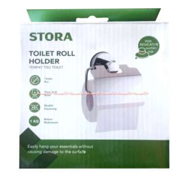 Stora Super Suction Toilet Roll Holder Alat Tempat Tissue Bulat WC Toilet Kloset Model Klep Tanpa Pa