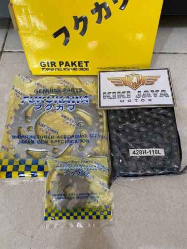 GEAR SET RX KING FUKUKAWA GIR SET DEPAN BELAKANG DAN RANTAI