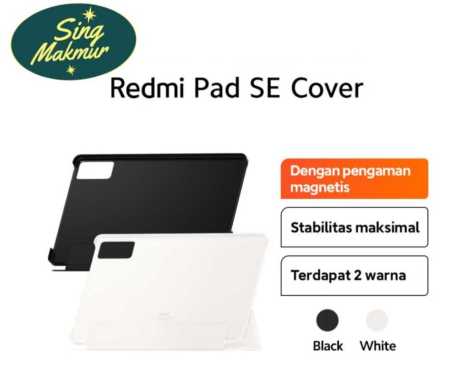 Xiaomi Redmi Pad SE Cover | Magnetic Stabilitas Maksimal putih