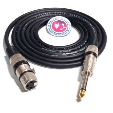 Kabel Mic 10 meter kabel microphone panjang 10m - Hitam Hitam
