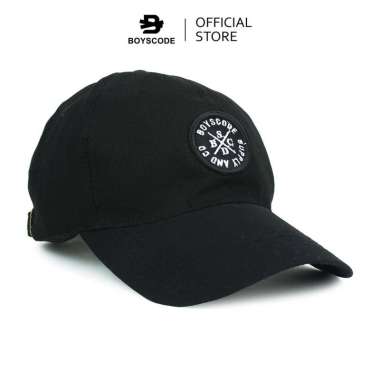 BOYSCODE Topi Baseball Polo Cap Basic Distro Pria Wanita BIG LOGO Hitam / Topi Baseball Golf Black