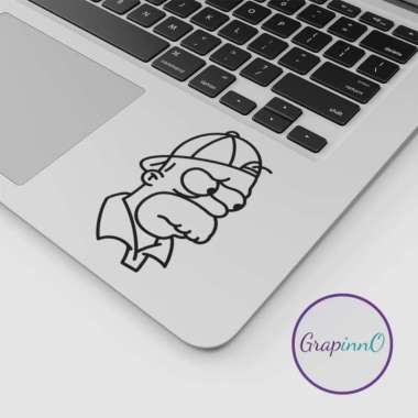 Homer Simpson Stiker The Simpsons Stiker Decal Rest Palm Laptop Macbook