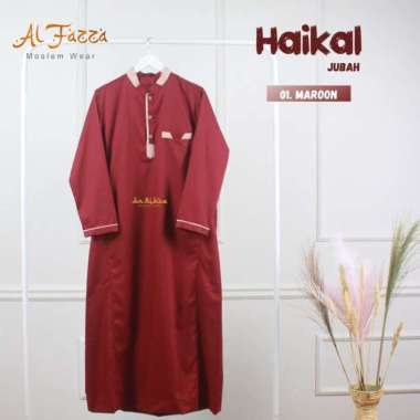 Jubah Haikal Jubah Gamis Pria Gamis Pria Muslim Gamis Pria Murah Gamis Jubah Pria Terbaru XS Maroon