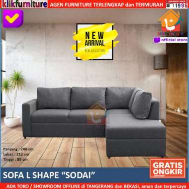 PREMIUM Sofa L Shape Sudut Minimalis Modern SODAI