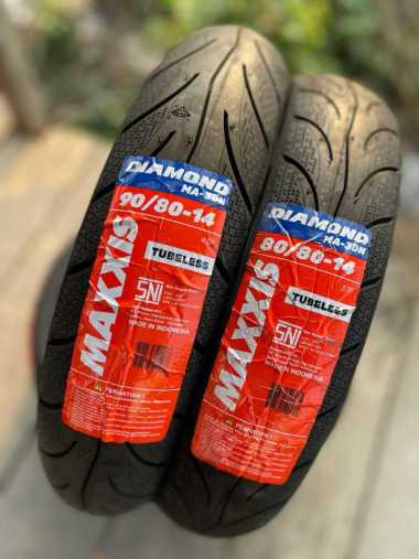 BAN MAXXIS DIAMOND MA-3DN TUBELESS / (80/90 - 90/90 - 80/80 - 90/80 ) RING 14 / BAN MOTOR RING 14 MATIC DIAMOND 90/90-14