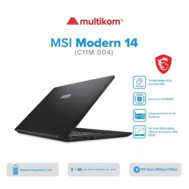 MSI Modern 14 C11M 004 i5-1155G7 8GB 512GB SSD FHD W11