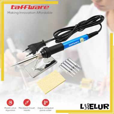 LHELUR Taffware Solder Iron Adjustable Temperature 60W with 5 Tips - CS31 No Brand Solder