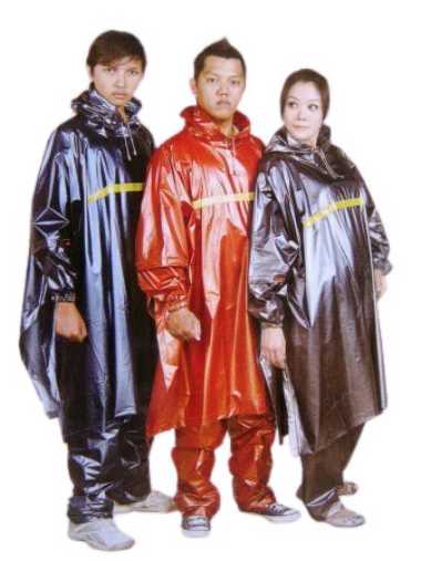 Jas Hujan Ponco Lengan Celana Merk Tiger Head 68214 merah bata