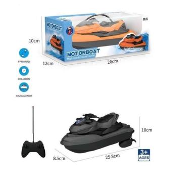 Mainan Air Kapal Remote Control Double Propeller Speedboat & Jetski Ngapung & Cepat Jetski Hitam