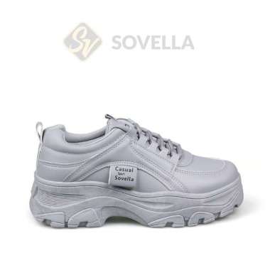 SPV SOVELLA Levine Sneakers Sepatu Wanita Tali Import Sport 38 Grey