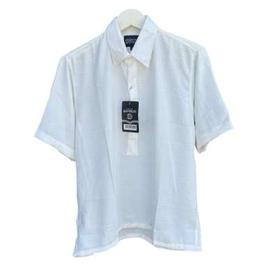 Kemeja Formal Pria Lengan Pendek Polos Bahan Rayon Crinkle Terbaru 2023 Size M,L & XL Putih INT M