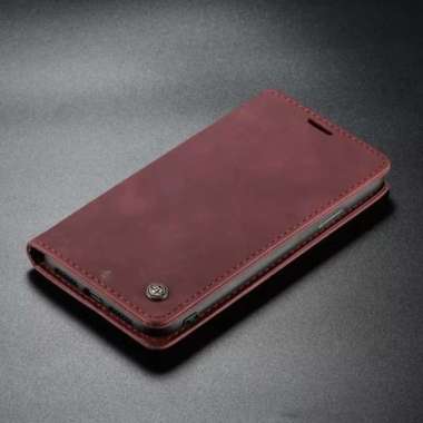 Flip case Vivo V27 5G wallet leather cover casing Dompet Kulit case maron