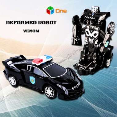 Mainan RC Transform Mobil Remote Polisi Transformers Robot VENOM