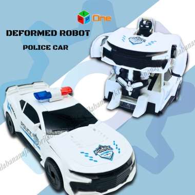 Mainan RC Transform Mobil Remote Polisi Transformers Robot POLICE CAR