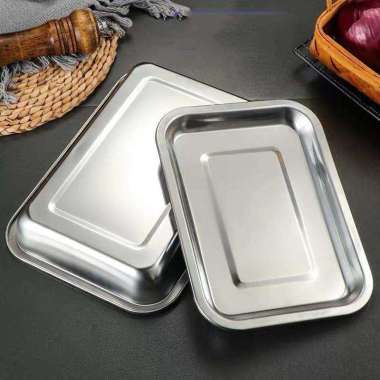 Nampan Stainless Persegi Nampan Baki Stainless Ukuran 27-40 40
