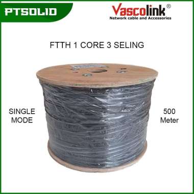 Kabel Drop Wire Optik / DW FO FTTH 1 core /500M