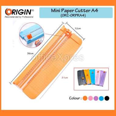 Alat Pemotong Kertas HVS / Paper Cutter Trimmer A4 / Pemotong Kertas Mini A4 / Trimmer Origin Orange
