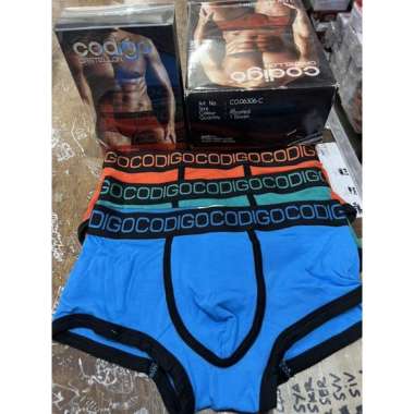 (3pcs) celana dalam boxer pria codigo castellon 06306 Xl Random